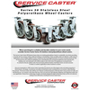 Service Caster 8 Inch Stainless Steel Polyurethane Wheel Swivel Caster with Roller Bearing SCC SCC-SS30S820-PPUR